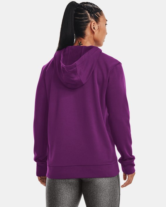 Women's Armour Fleece® Left Chest Hoodie, Purple, pdpMainDesktop image number 1